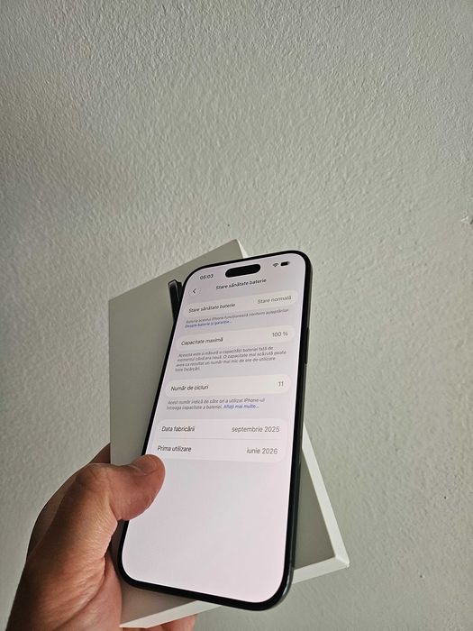iPhone 17Air 256 gb neverlock 11 cicluri la cutie.