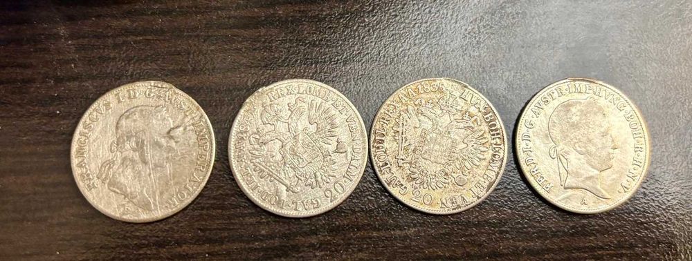 Vând monede 20 kreuzer, argint, preț per buc