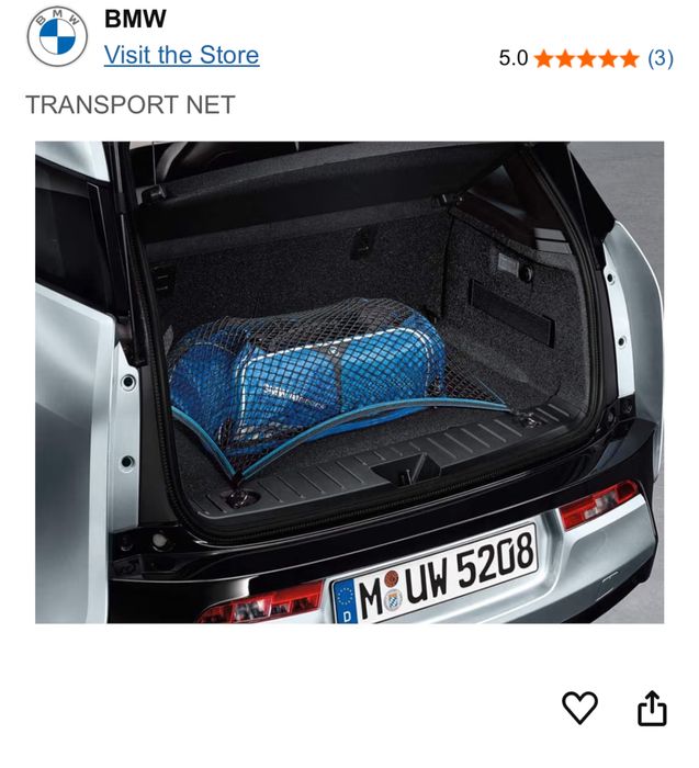 BMW I01 Transport NeT мрежа за багажник