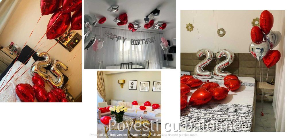 Personaje desene, baloane cu heliu (latex, cifre, inimioare etc)