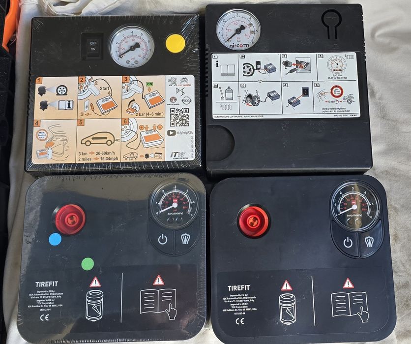 Компресори за помпене на автотомобилни гумигуми,