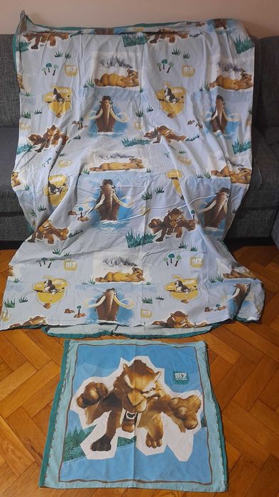 Lenjerie pat copii Ice Age 100% bumbac