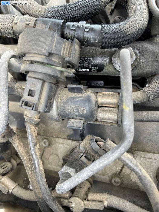 Rampa Presiune Injectoare Distribuitor Carburant Motorina cu Senzor Presiune Dreapta Audi A8 D3 3.0 V6 ASB BNG 2003 - 2010 Cod 059130090J 057130764B [C5638]
