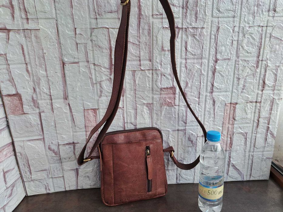 Мъжка чанта,малка кожена чантичка-естествена кожа