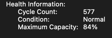 Macbook pro 14inch, m1 MAX, 32GB/500GB 577 cycle 84%