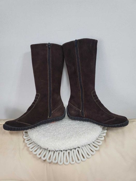 Нови кафяви ботуши  - 40 номер естествен велур