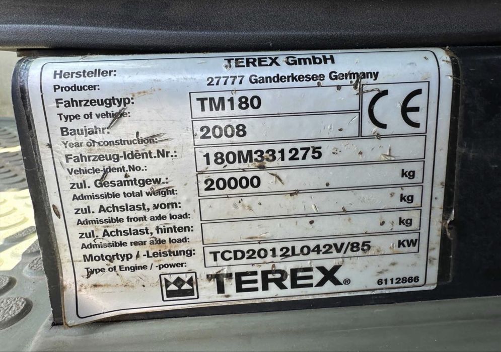 Manipulator deseuri Terex TM 180