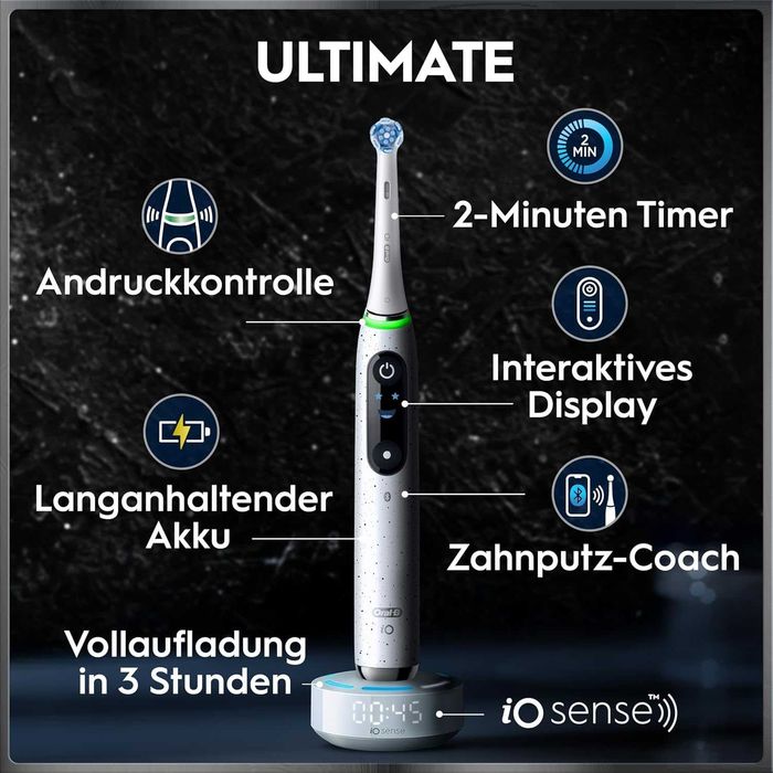 Електрическа четка за зъби Oral-B iO Series 10, Включва 3 Сменяеми Глави, Произведено в Германия