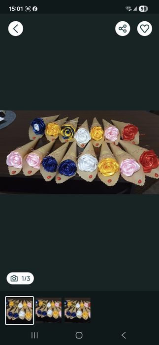 Trandafiri din satin .