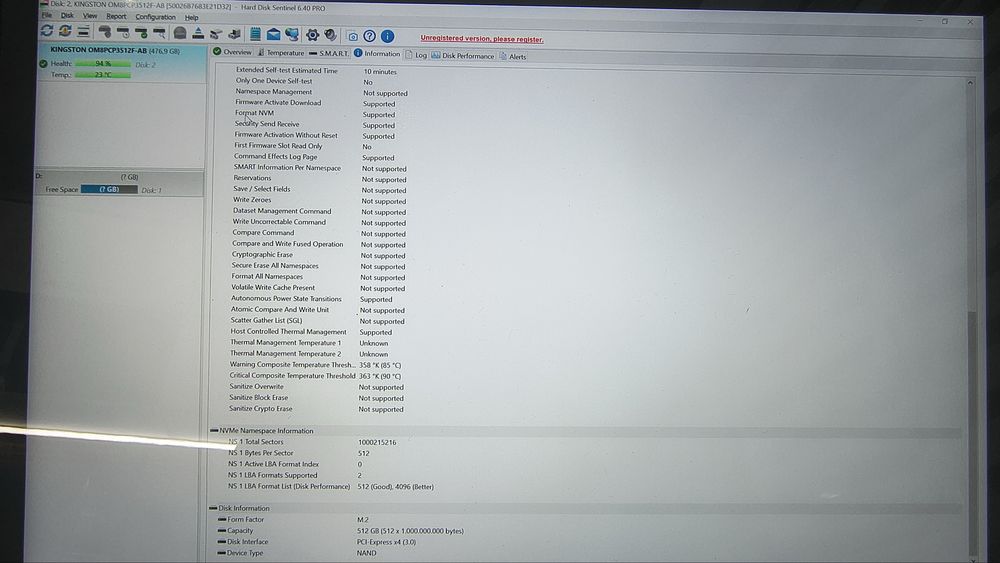 Kingston 512GB SSD NVMe Gen3 M.2 2280 OM8PCP3512F-AB