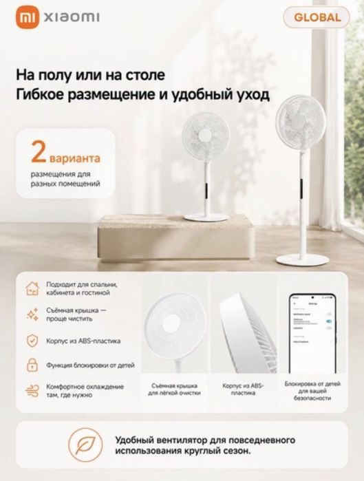 Умный вентилятор Xiaomi fan Pro Slim