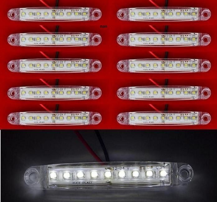 1 бр. Лед LED габарити с 9 диода 12-24V за камион ремарке 5 цвята гр ...