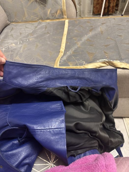 Haină damă din piele de oaie cu patru buzunare