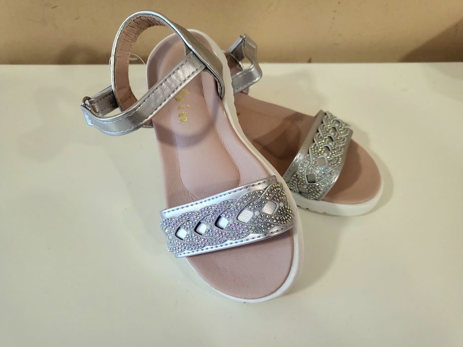 Дандали за момиче 29 номер, Сребърни