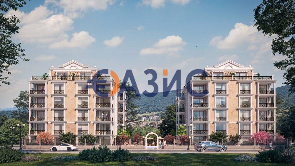 Студио с довършителни работи "до ключ" в елитен комплекс "Сатурн", на 200 м от морето, Свети Влас, 35.09 кв. м, #34190532