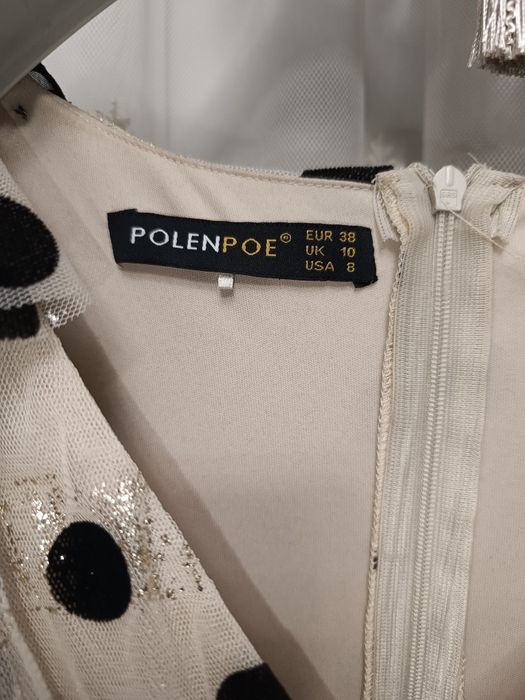 Длинное платье с горошкой