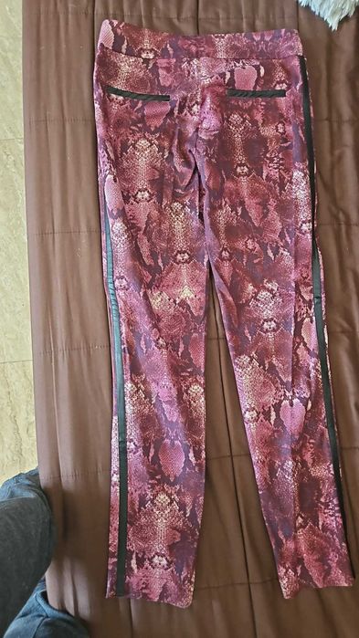 Pantaloni damă NISSA, imprimeu piele de șarpe