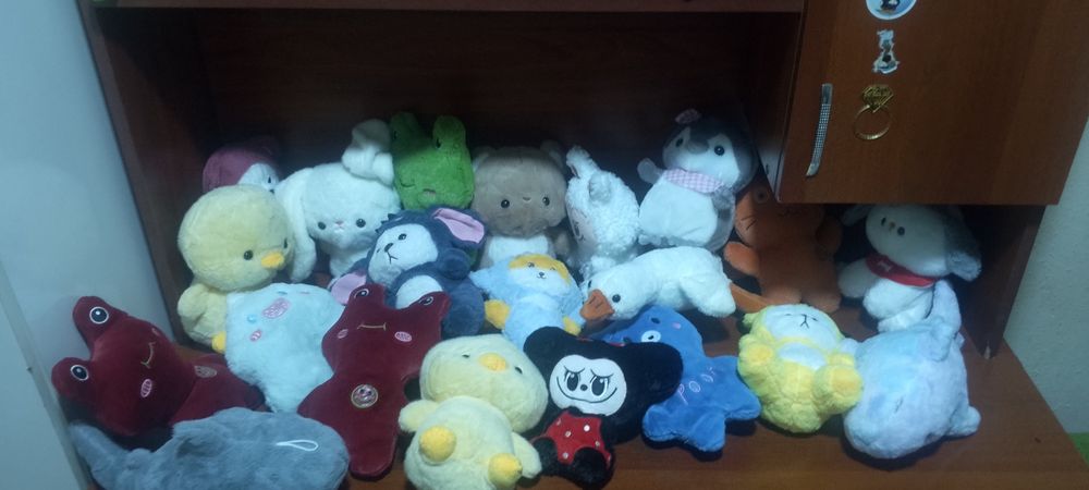 Yumshoq O'yinchowlar bor Ayiqchalar Labubu Stich Goz Pingvin va xakozo