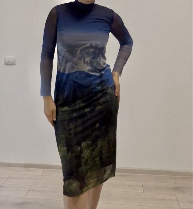 Rochie Jimmy Key, mărimea S, nouă cu etichetă, print munte