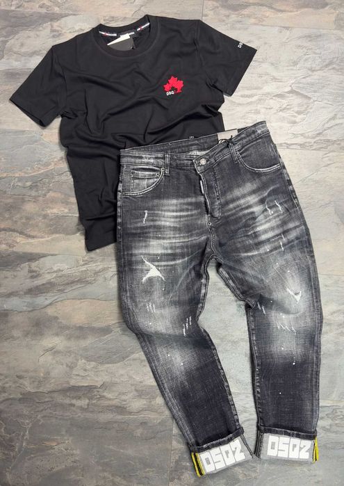 Мъжки Дънки + Тениска Balenciaga