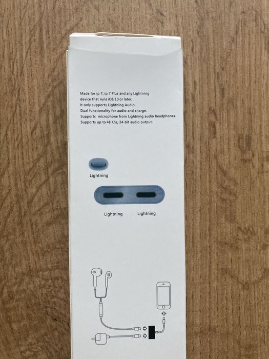 Преходних 2 в 1 - от Lightning към x2 Lightning кабел /розов