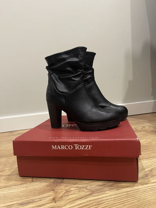 кожаные полуботинки на каблуке