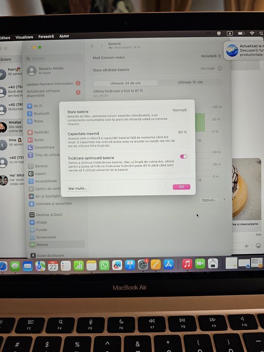 MacBook Air M1 roz si Magic Mouse 2