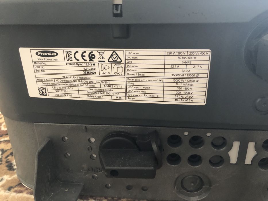 Fronius 10kw - 15kw 380v