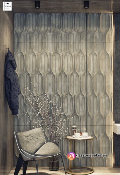 Гипсовый 3д панель MOON | gips 3d panel | decor | 3д панели | aboy