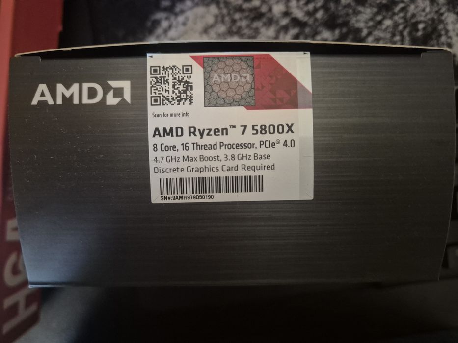 Ryzen 7 5800x BOX + 2 ani garanție
