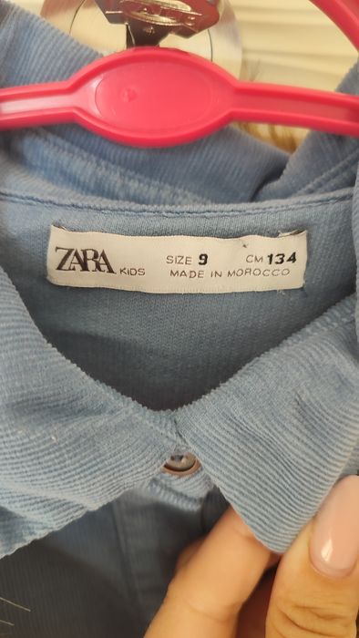 Комплект детска рокля с пухено елече Zara