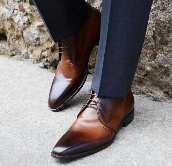 Ghete de lux 43 43.5 44 44.5 45 GREVE NOI lucrate manual piele natural