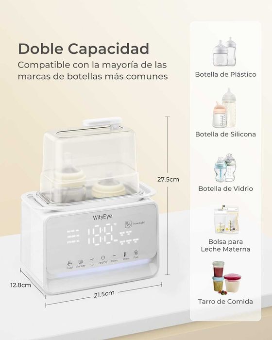 Двоен нагревател за шишета и стерилизатор 10 в 1  WityEye