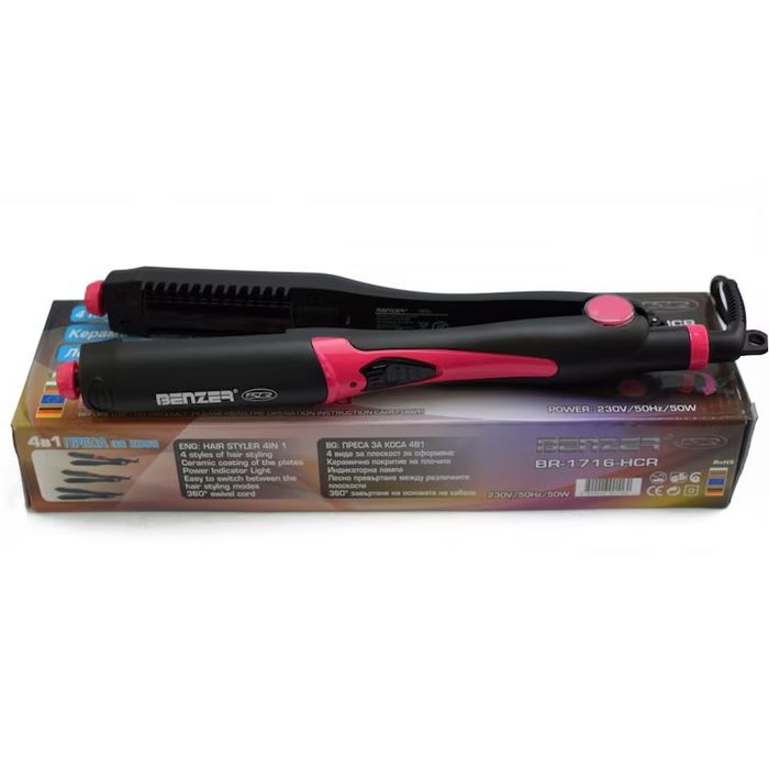 Преса за оформяне на коса Benzer BR-1716 HCR 4 в 1