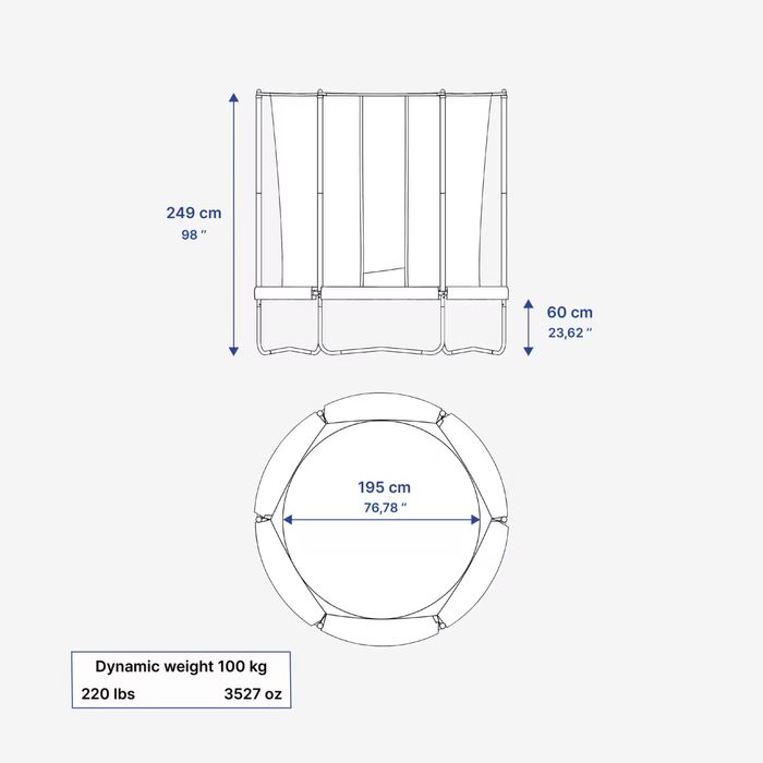 Trambulina de exterior cu husa si scara