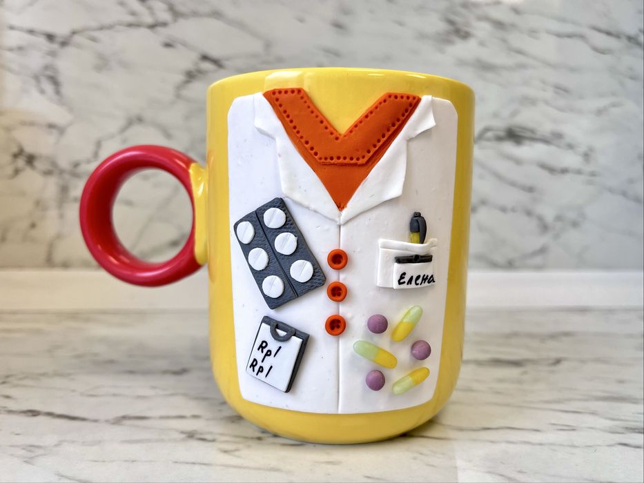 Чаша с полимерна глина за лекар/мед. сестра/здравен работник