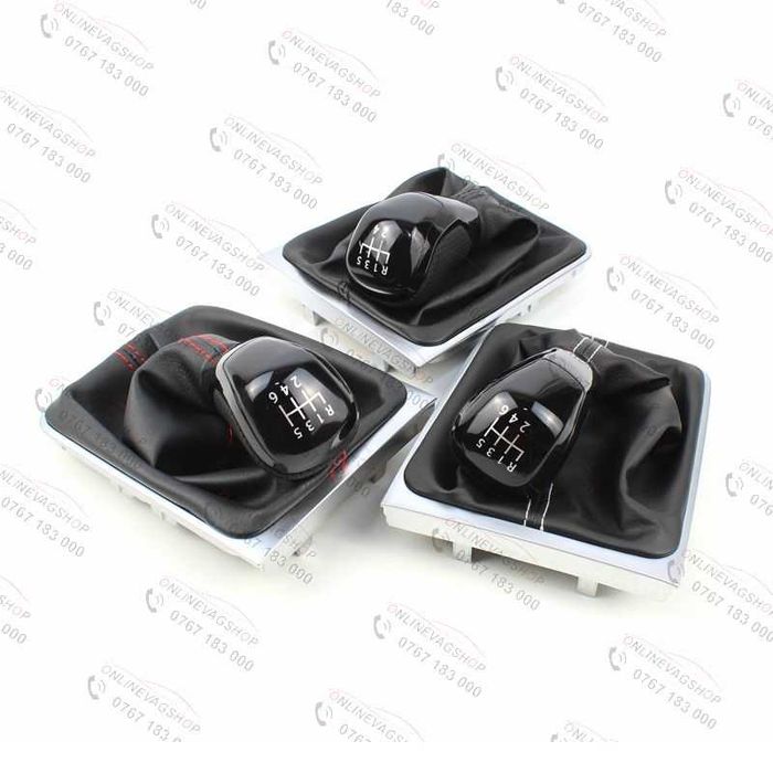Nuca piele neagra Passat B6,CC,3C,B7 in 5 sau 6 viteze cu manson schimbator