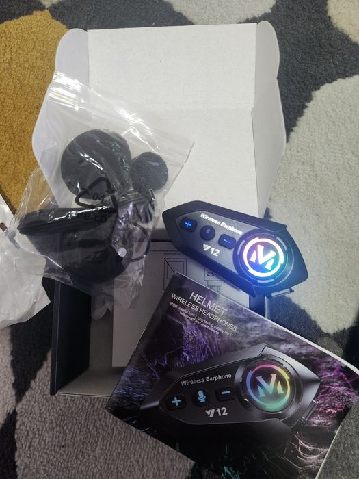 Intercom casca moto casca bluetooth moto cu radio FM inclus, fullface