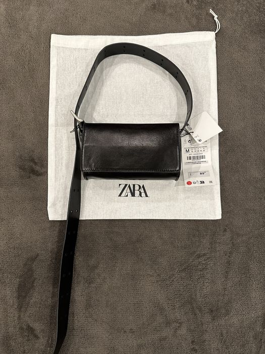 Чанта естествена кожа ZARA