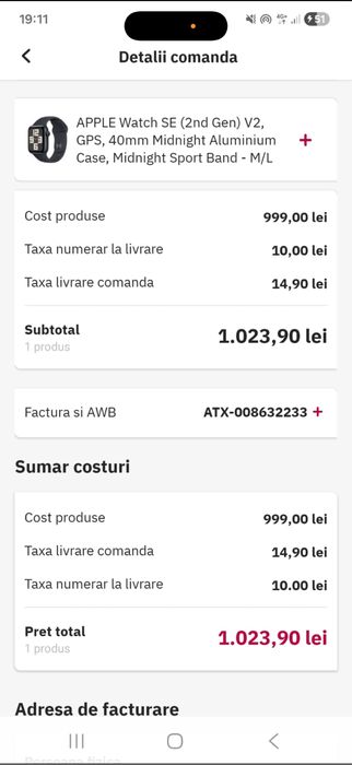 Vând ceas apple watch