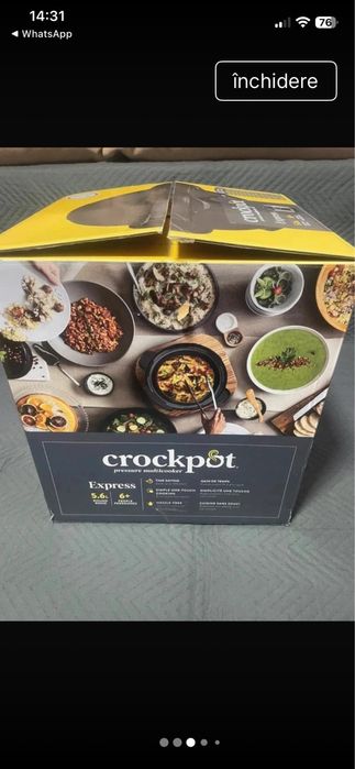 Multicooker Crockpot, gatire sub presiune ( nefolosit)