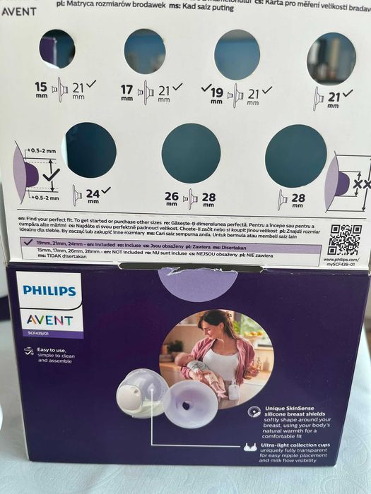 Продавам двойна електрическа помпа за кърма Philips Avent + Hands-Free комплект