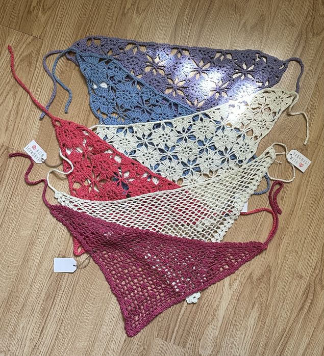 Косынка вязаная на голову