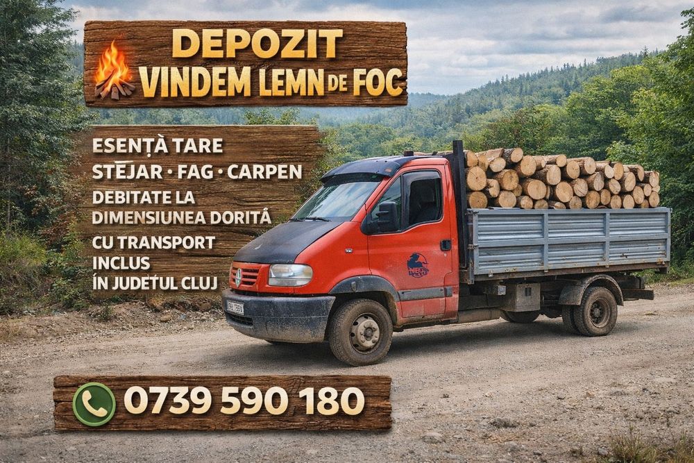 Lemn pentru foc transport gratuit în jud cluj-napoca