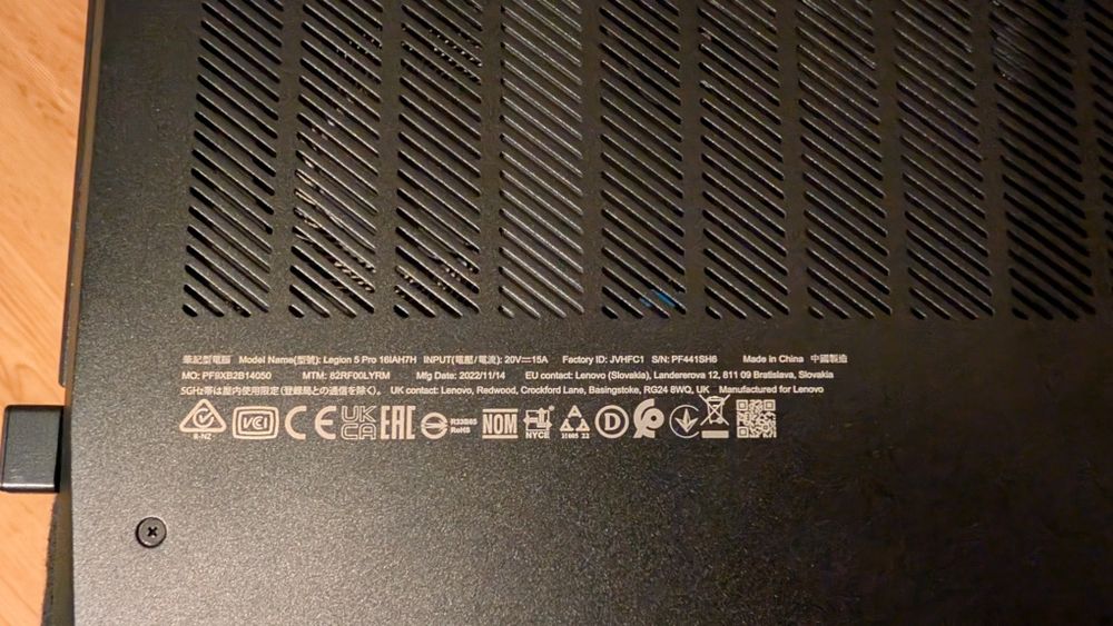 Lenovo Legion 5 pro 16IAH7H  i5 12500h rtx 3060 32 gb ddr5  3 tb nvme