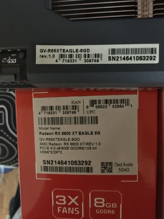 Видеокарта Gigabyte Eagle RX6600XT 8GB
