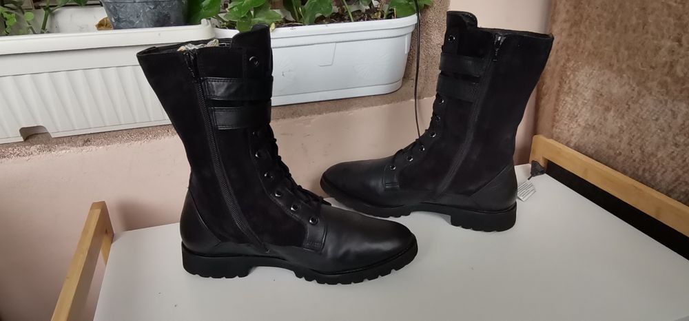 Ботуши Hogl 40.5н.Естествен велур и кожс