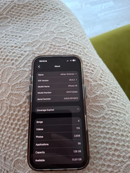 Vand Iphone 16 128 GB