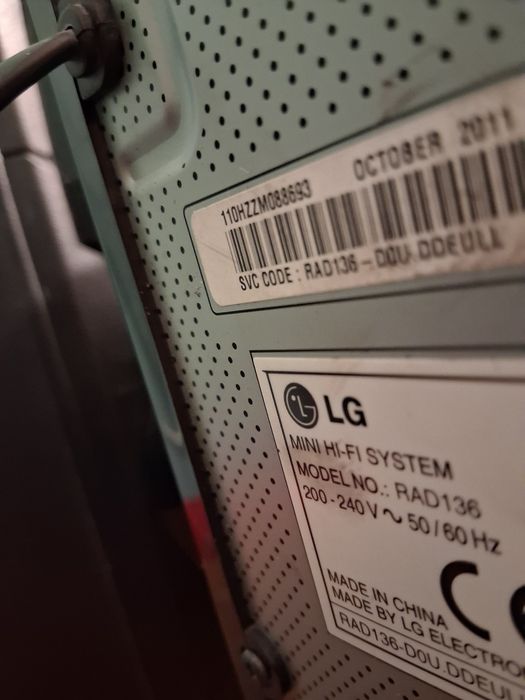 Hi-fi sistem combina LG-EAD136/ 130 RMS/ 60W