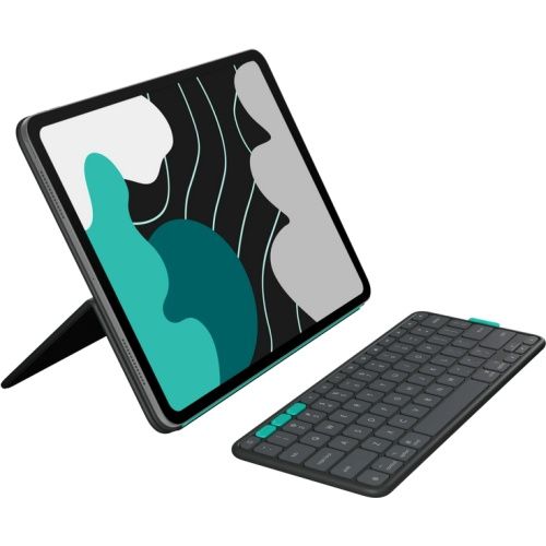 Husa cu tastatura Logitech Flip Folio pentru iPad Air/Pro de 13 inch, Graphite, SIGILATA